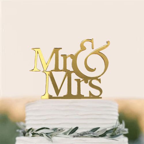 Acrylic Wedding Cake Decoration - Customisable Designs for Special Occasions