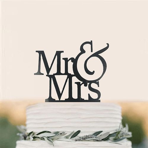 Acrylic Wedding Cake Decoration - Customisable Designs for Special Occasions