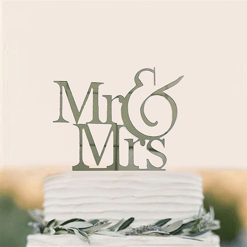 Acrylic Wedding Cake Decoration - Customisable Designs for Special Occasions