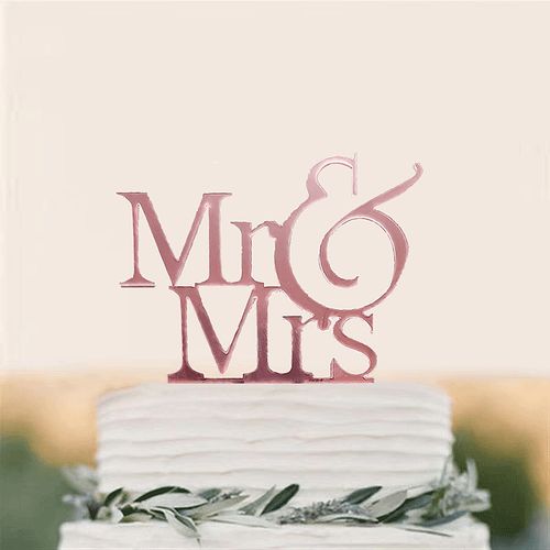 Acrylic Wedding Cake Decoration - Customisable Designs for Special Occasions