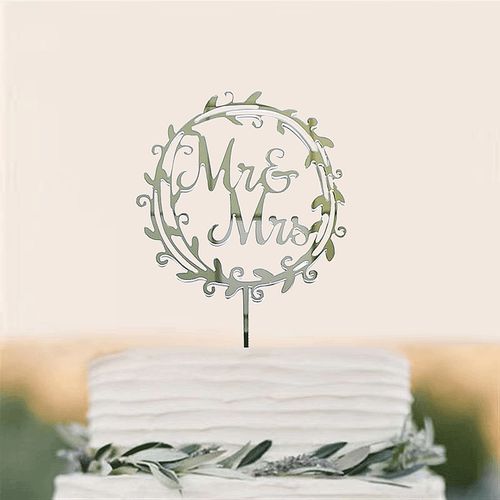 Acrylic Wedding Cake Decoration - Customisable Designs for Special Occasions