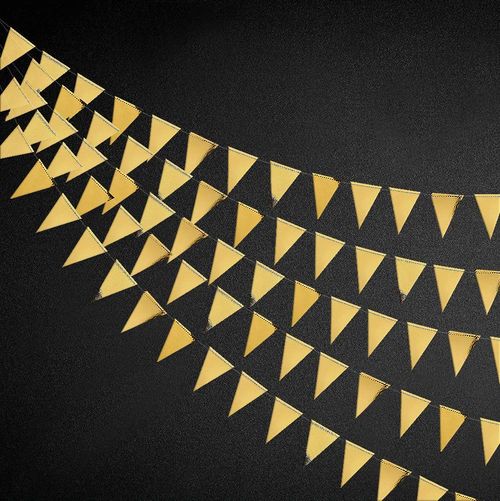 3M Rose Gold Paper Bunting Flags for Wedding Decorations & Celebrations