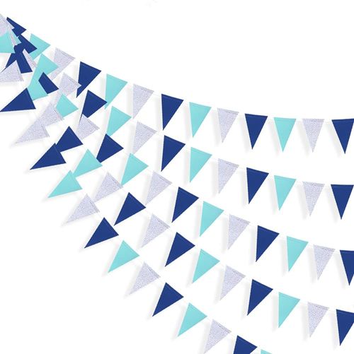 3M Rose Gold Paper Bunting Flags for Wedding Decorations & Celebrations