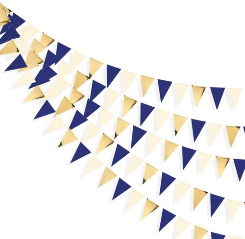 3M Rose Gold Paper Bunting Flags for Wedding Decorations & Celebrations