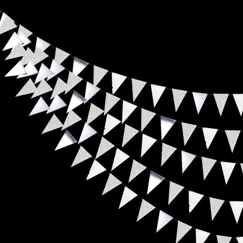 3M Rose Gold Paper Bunting Flags for Wedding Decorations & Celebrations