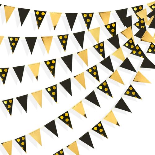 3M Rose Gold Paper Bunting Flags for Wedding Decorations & Celebrations