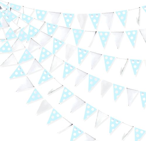3M Rose Gold Paper Bunting Flags for Wedding Decorations & Celebrations