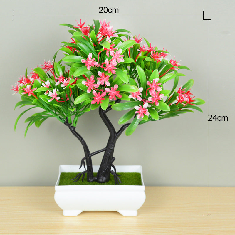 ZQNYCY Artificial Bonsai Tree - Elegant Potted Decoration for Home & Garden