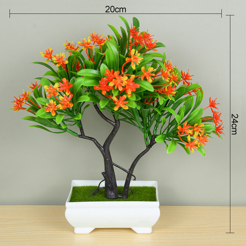 ZQNYCY Artificial Bonsai Tree - Elegant Potted Decoration for Home & Garden