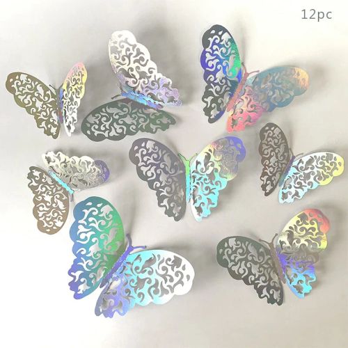 Elegant Rose Gold 3D Butterfly Ornaments for Romantic Home Decor