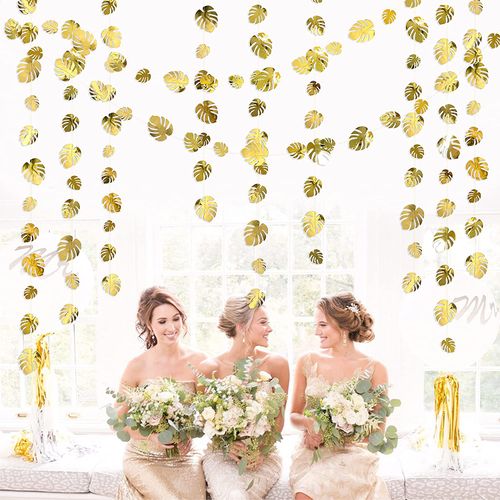 Dark Emerald Green Leaf Garland - 4M Eco-Friendly Decoration Banner