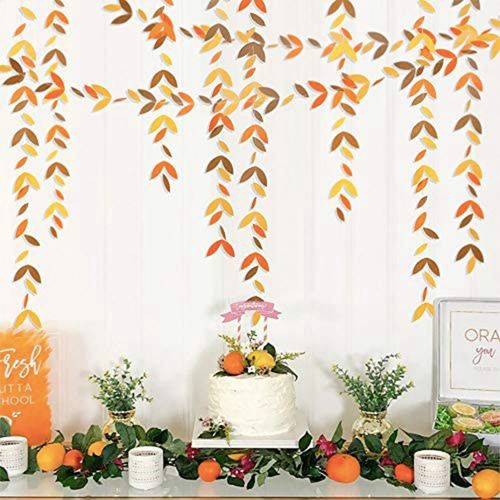 Elegant Paper Leaf Garland - 13 Ft for Party Decor & Events