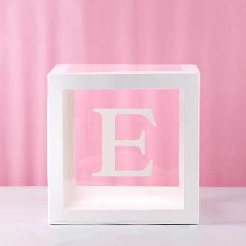 FENGRISE Transparent Alphabet Balloon Box for Birthday & Party Decor
