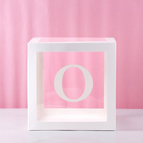 FENGRISE Transparent Alphabet Balloon Box for Birthday & Party Decor