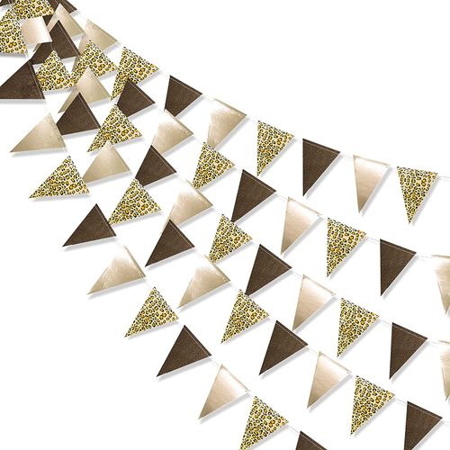 3M Rose Gold Paper Bunting Flags for Wedding Decorations & Celebrations