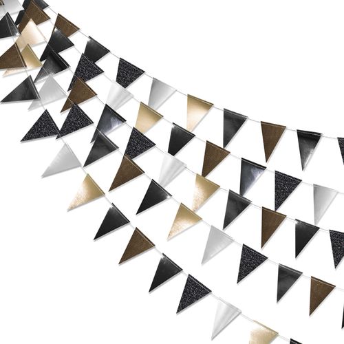 3M Rose Gold Paper Bunting Flags for Wedding Decorations & Celebrations