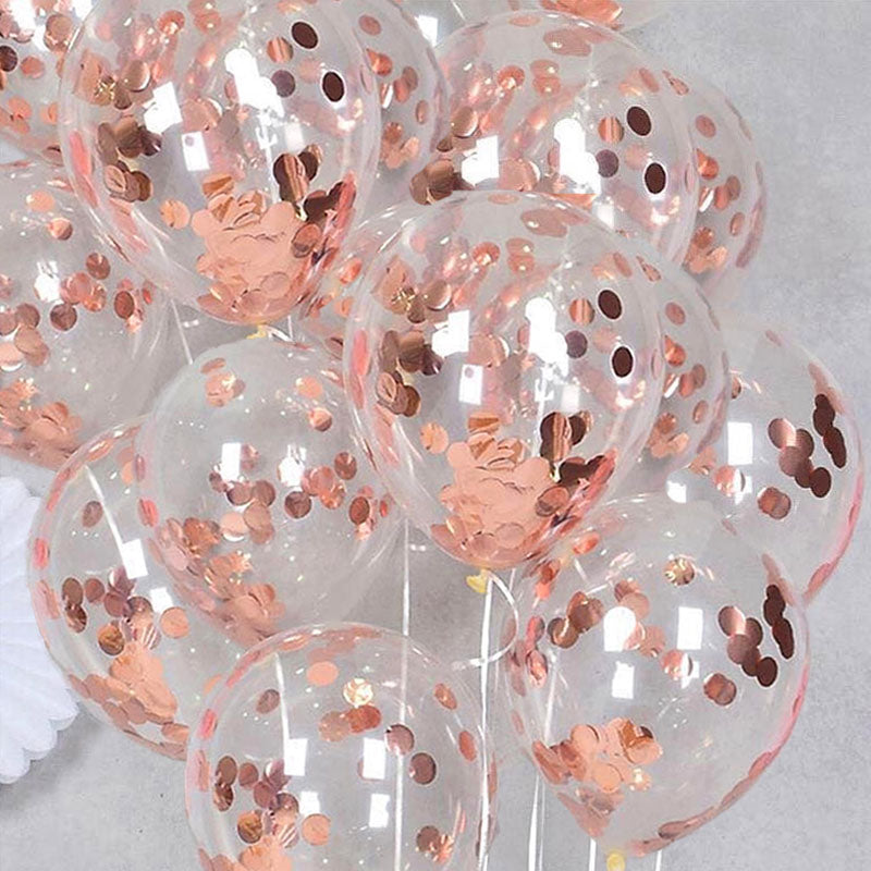 Yaobener 10pcs 12inch Confetti Balloons for Birthday & Wedding Decor