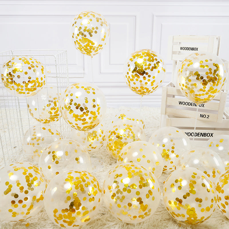 Yaobener 10pcs 12inch Confetti Balloons for Birthday & Wedding Decor