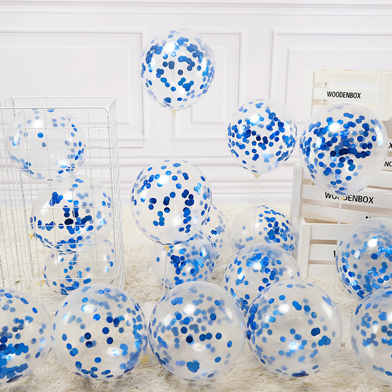 Yaobener 10pcs 12inch Confetti Balloons for Birthday & Wedding Decor