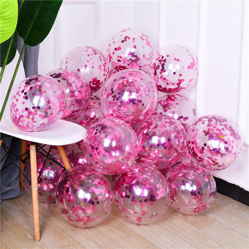 Yaobener 10pcs 12inch Confetti Balloons for Birthday & Wedding Decor
