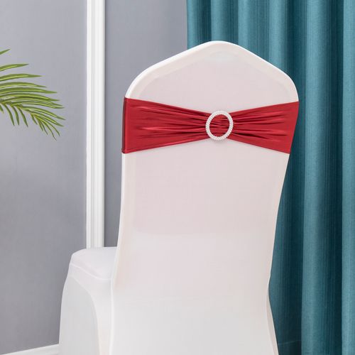 Chair Bands 50PCS - High Quality Stretch Sashes for Banquet Events
