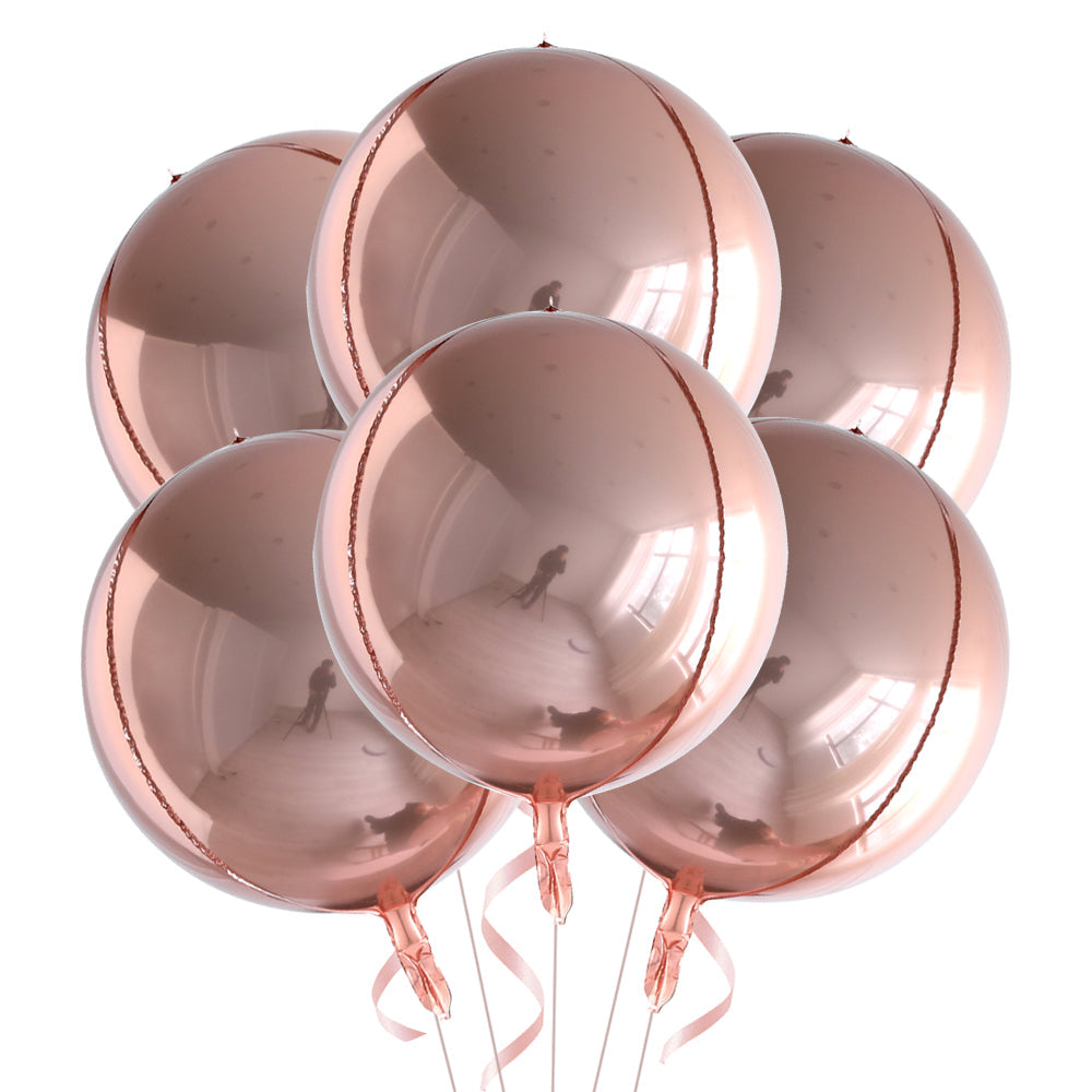 Partigos Metallic Rose Gold 4D Balloons - Perfect for Any Celebration