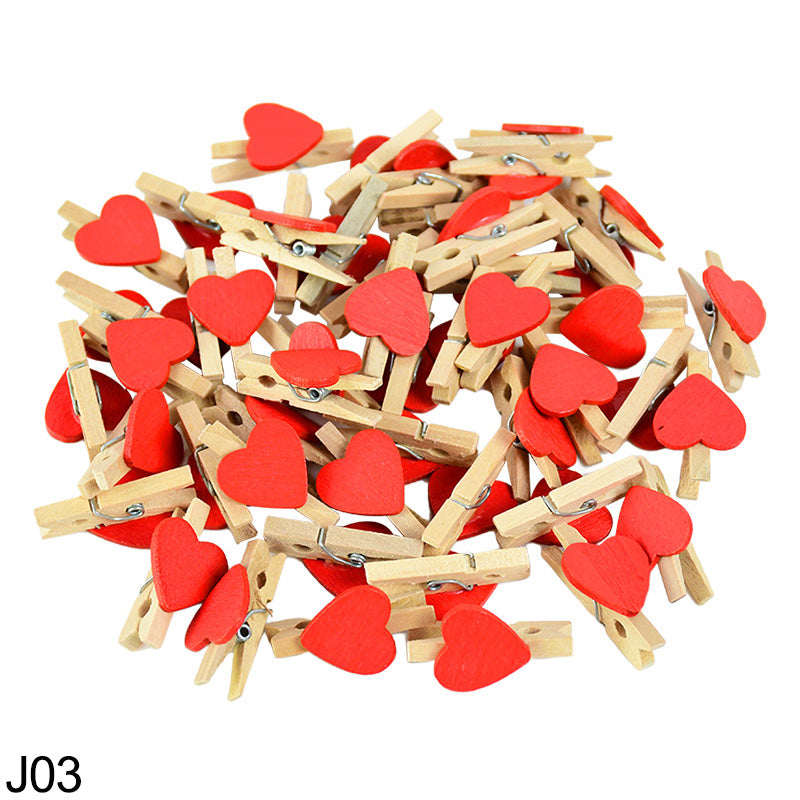 YONGSNOW Wooden Heart Decorations - 50PCS for Various Occasions