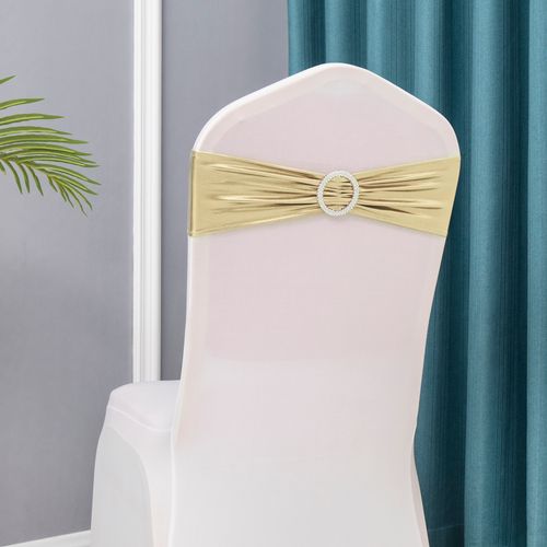 Chair Bands 50PCS - High Quality Stretch Sashes for Banquet Events