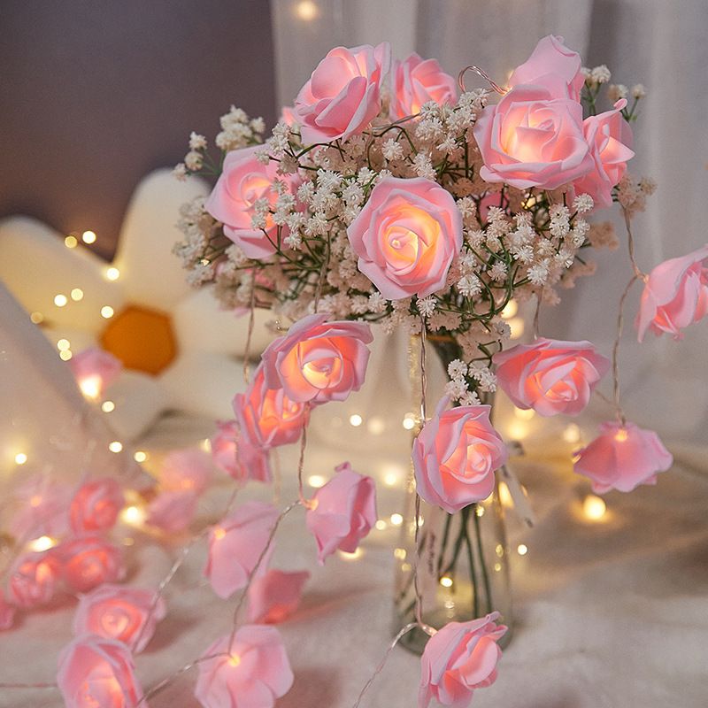 Joy-Enlife 1.5M Rose Fairy Lights – Romantic Flower String Light Decor