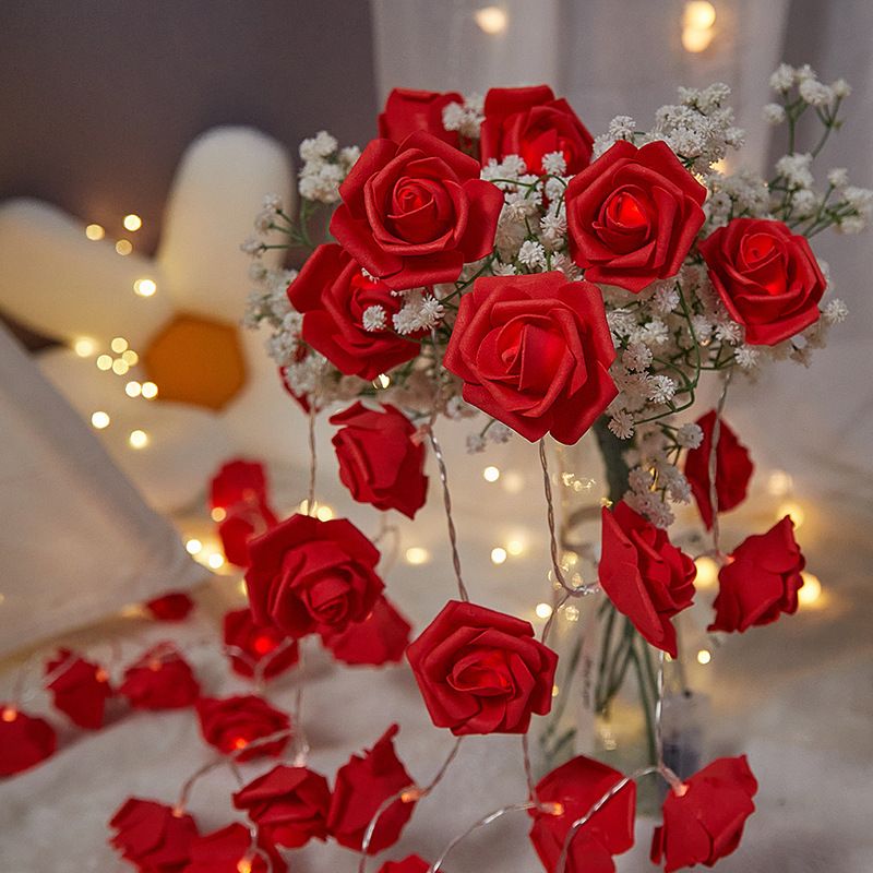 Joy-Enlife 1.5M Rose Fairy Lights – Romantic Flower String Light Decor
