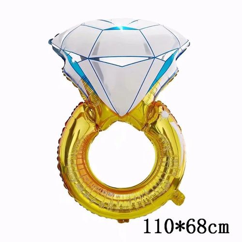 Disney Big Gold Diamond Ring Foil Balloons for Celebrations