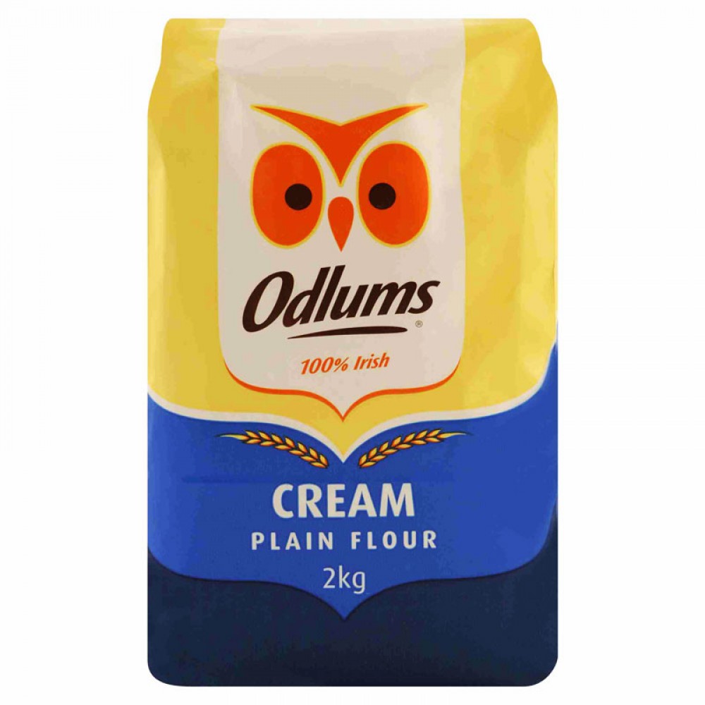 8 x Odlums Cream Weizenmehl Type 405 2 kg