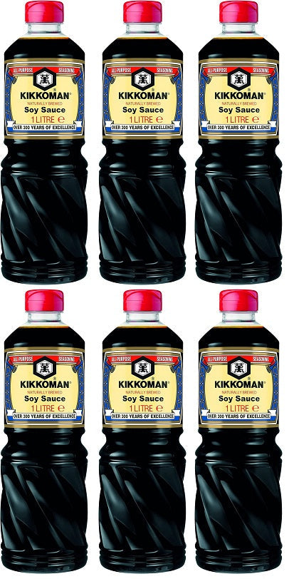 6 x Kikkoman Sojasauce 1 Liter