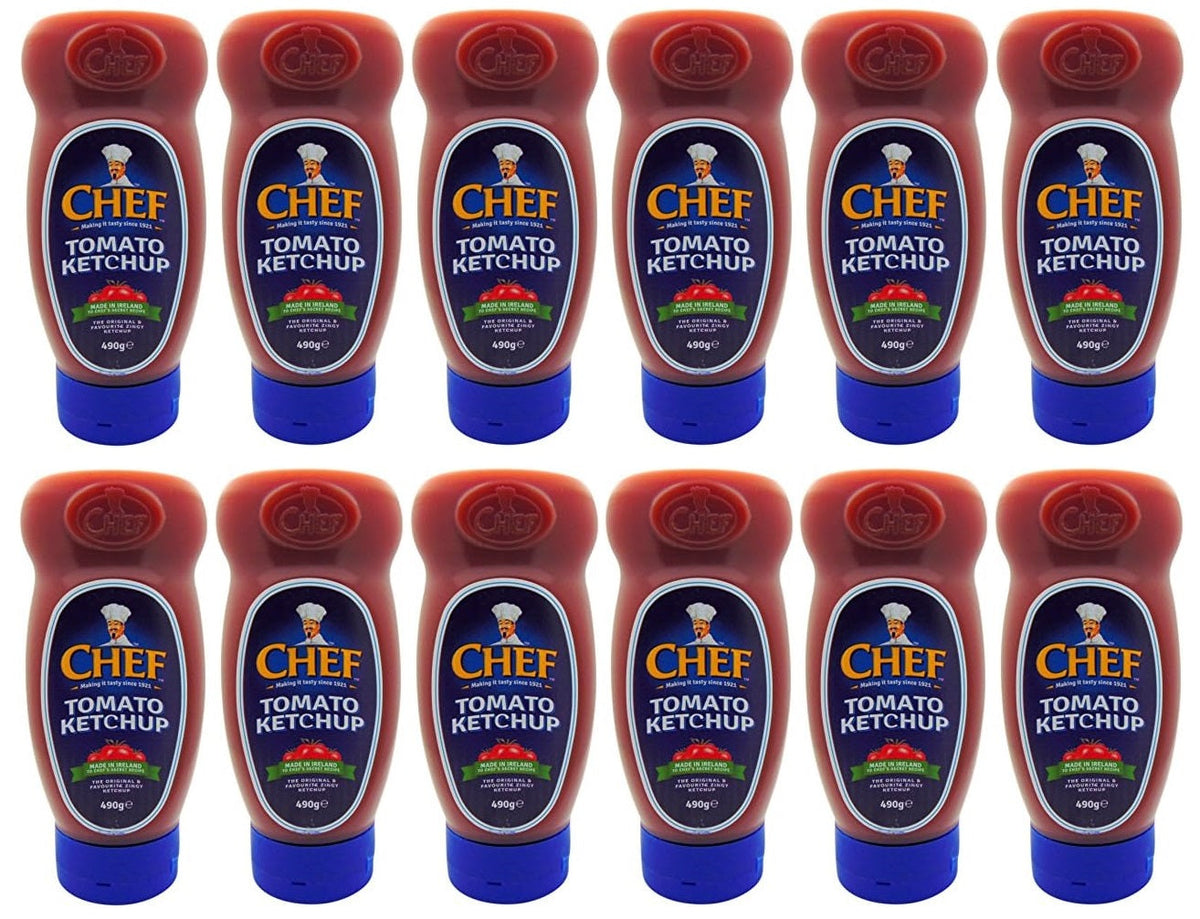 12 x Chef Tomato Ketchup 490G