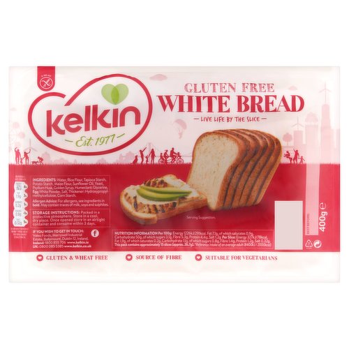 6 x Kelkin Glutenfreies Weißbrot 400g