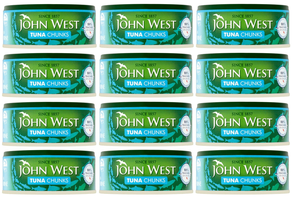 12 x John West Thunfischstücke in Salzlake 400g
