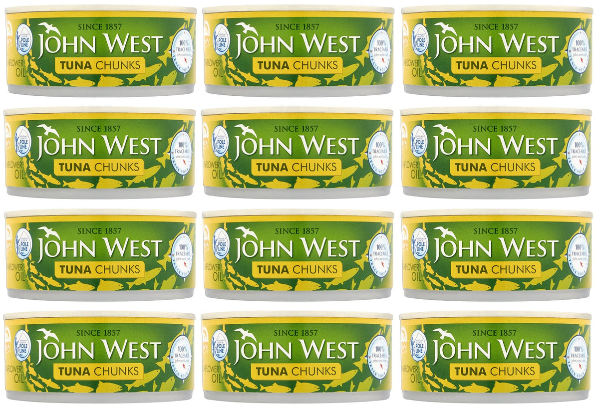 12 x John West Tuna Chunks In Sunflower Oil 145G