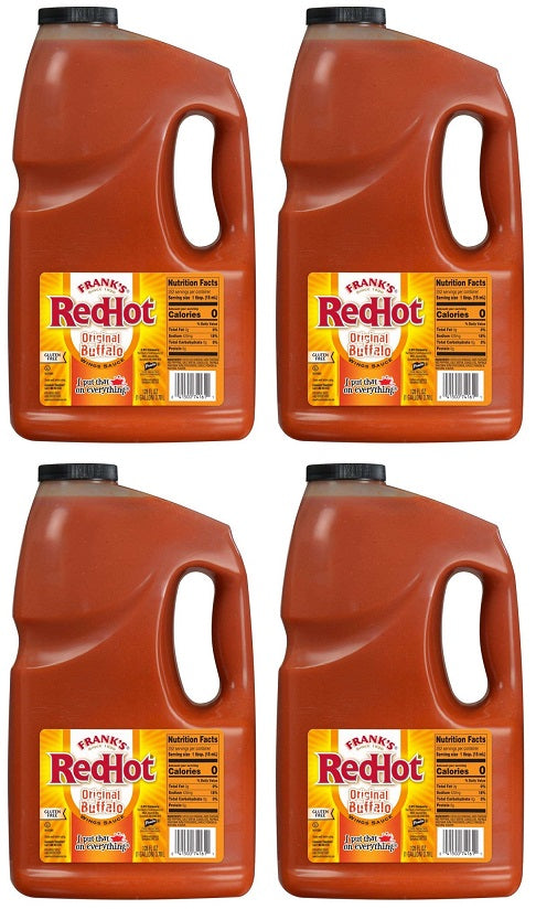 4 x Frank's Red Hot Wings Buffalo Sauce 3,78L