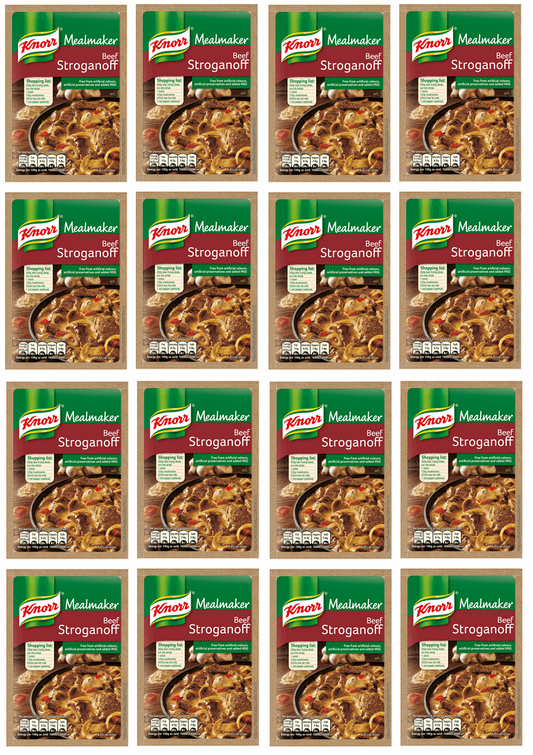 16 x Knorr Fix für Rindergeschnetzeltes Stroganoff 50g