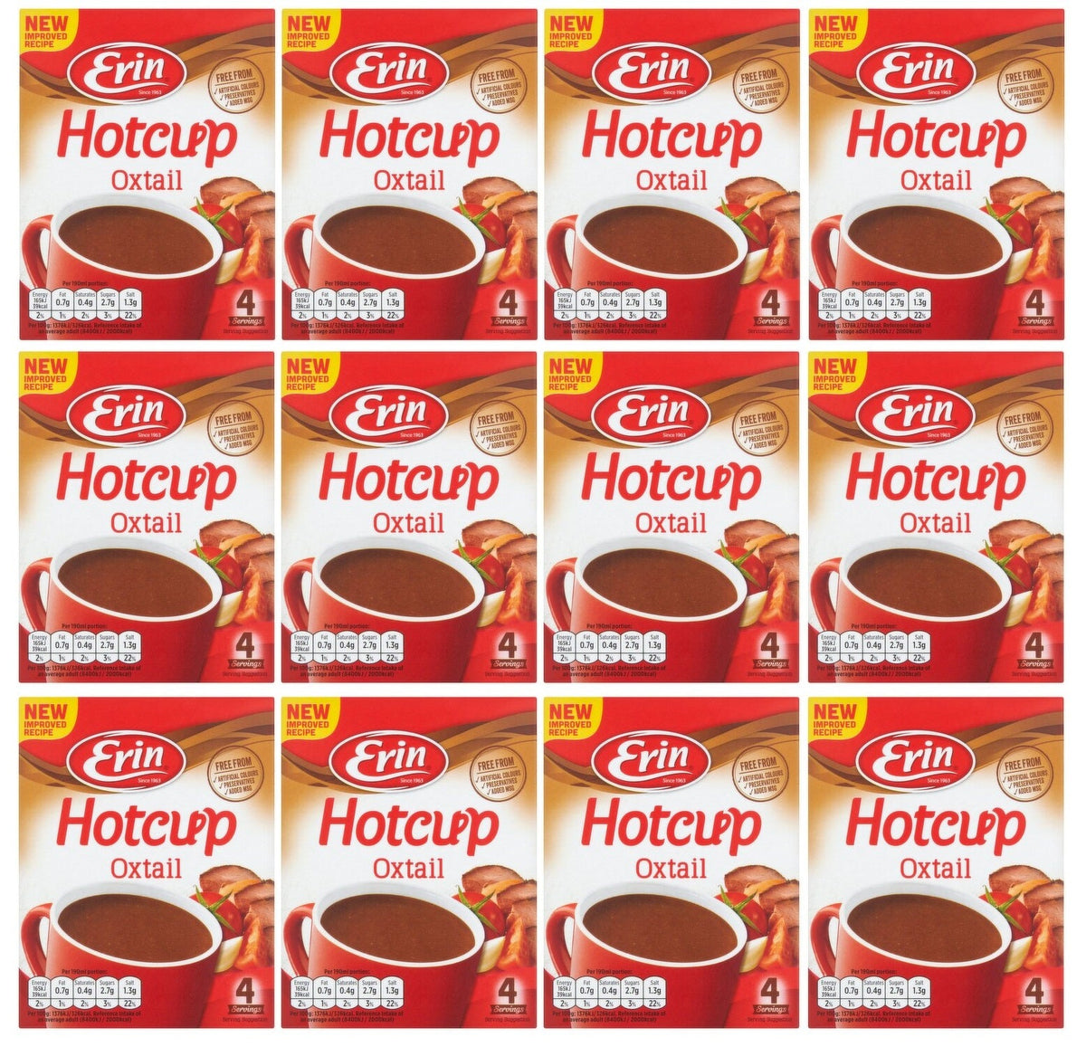 12 x Erin Hotcup Original Oxtail 48G