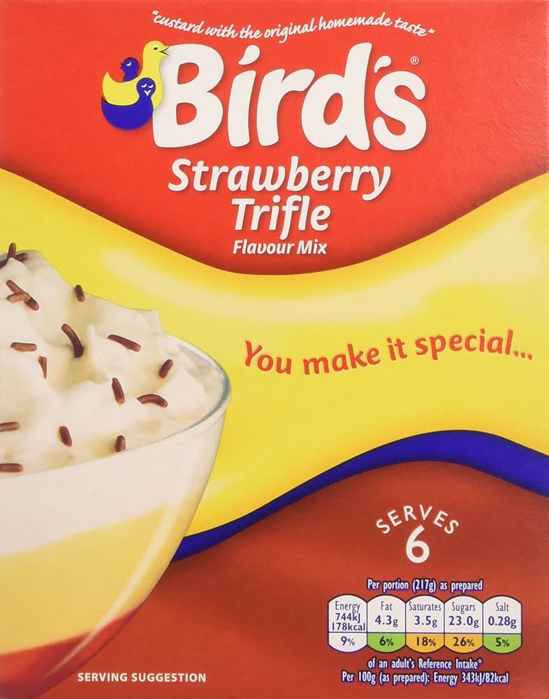 10 x Kit para Trifle de Fresa Bird's 141 g