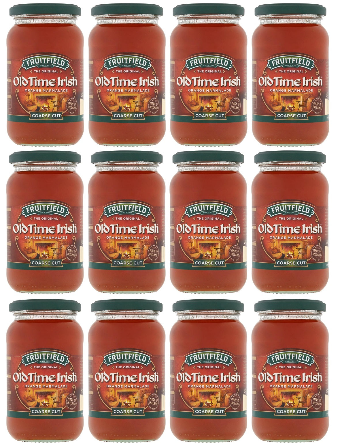 12 x Mermelada de Naranja Sin Pelar de Estilo Antiguo Irlandés Fruitfield 454G