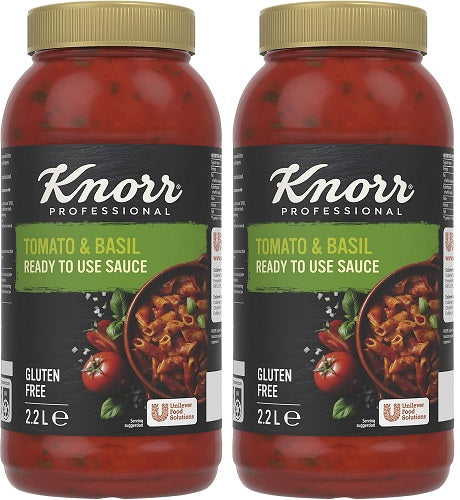 2 x Salsa Concentrada de Tomate y Albahaca Knorr Professional 1.1 L