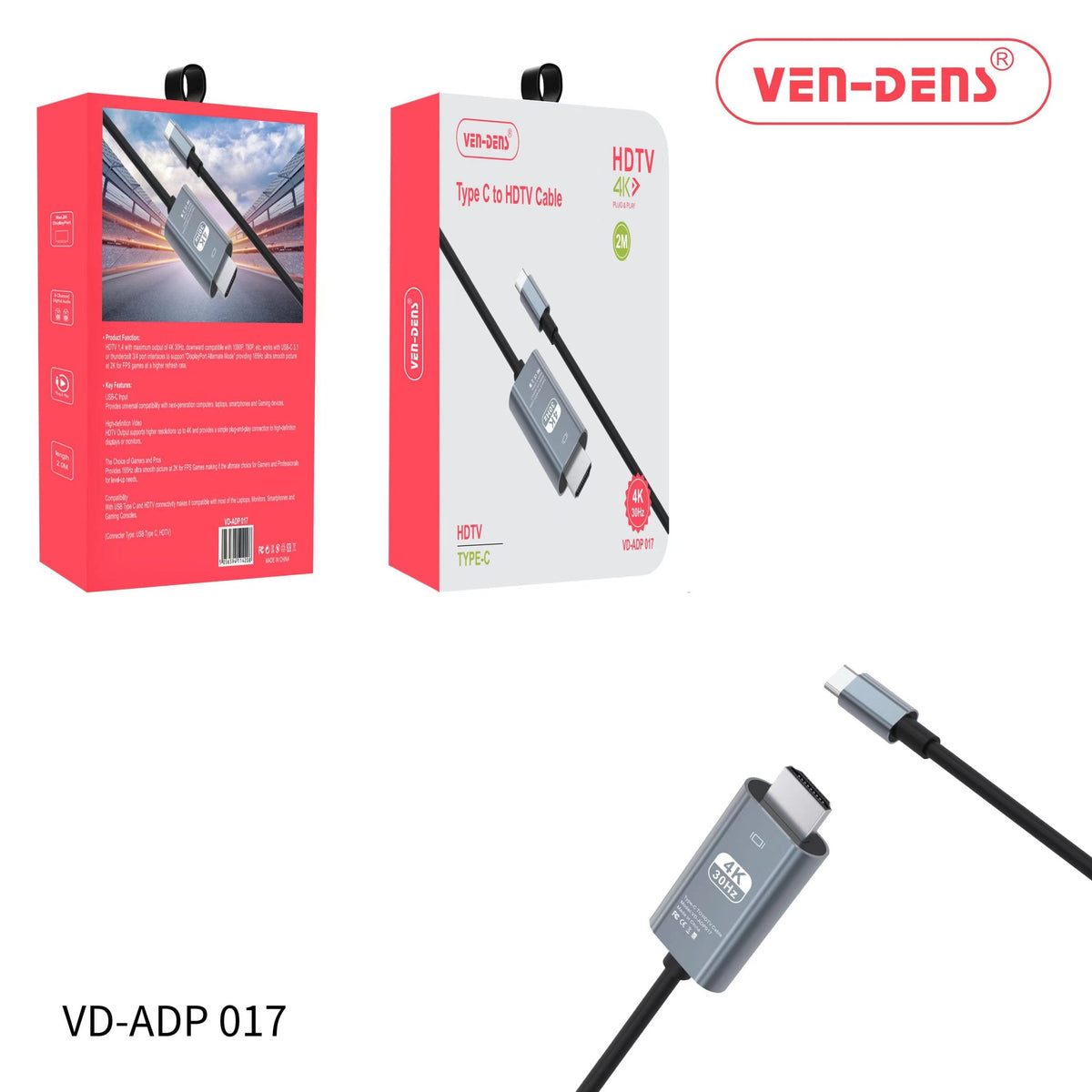 Type C to HDTV CABLE (2M) VD-ADP044