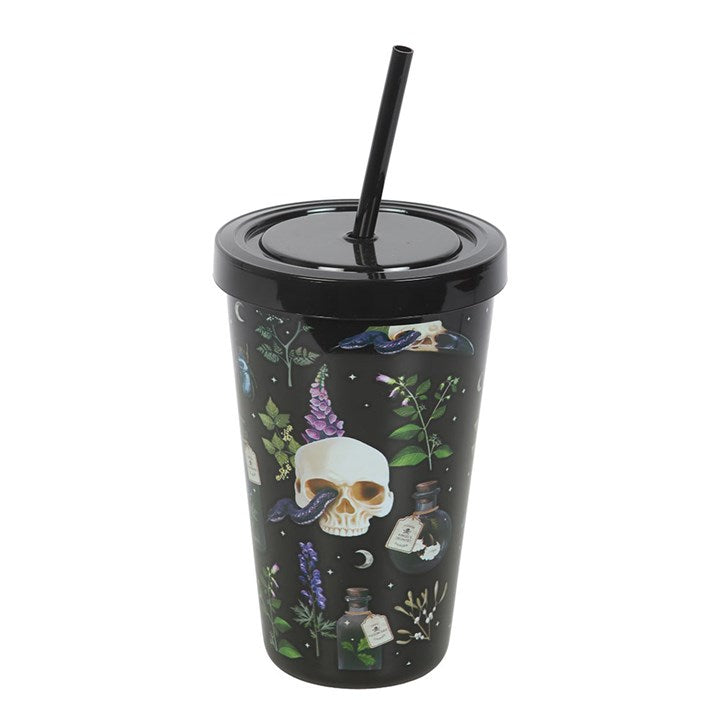 Venom & Vines Print Tumbler with Straw