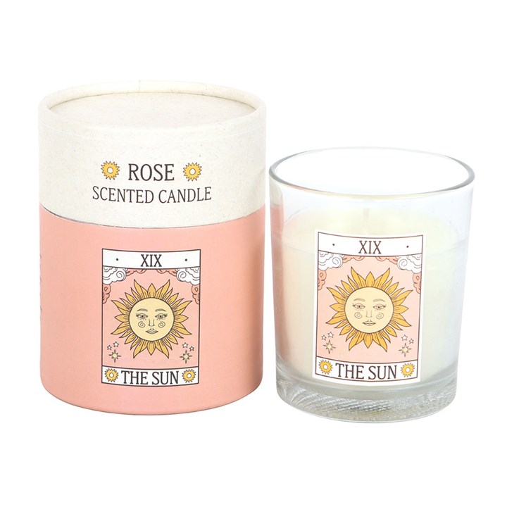 The Sun Vintage Tarot Rose Candle