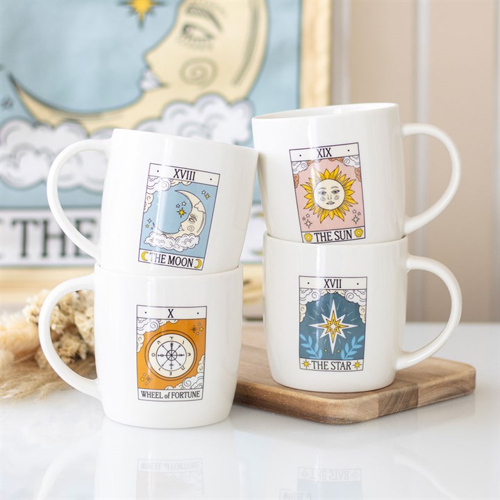 Set of 4 Vintage Tarot Mugs