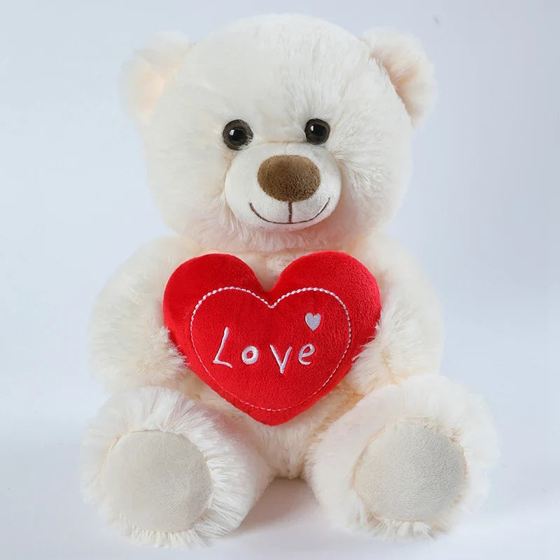 30cm Valentine’s Day Plush Toy, Cute Love Dog & Bear Soft Stuffed Animal Gift Teddy