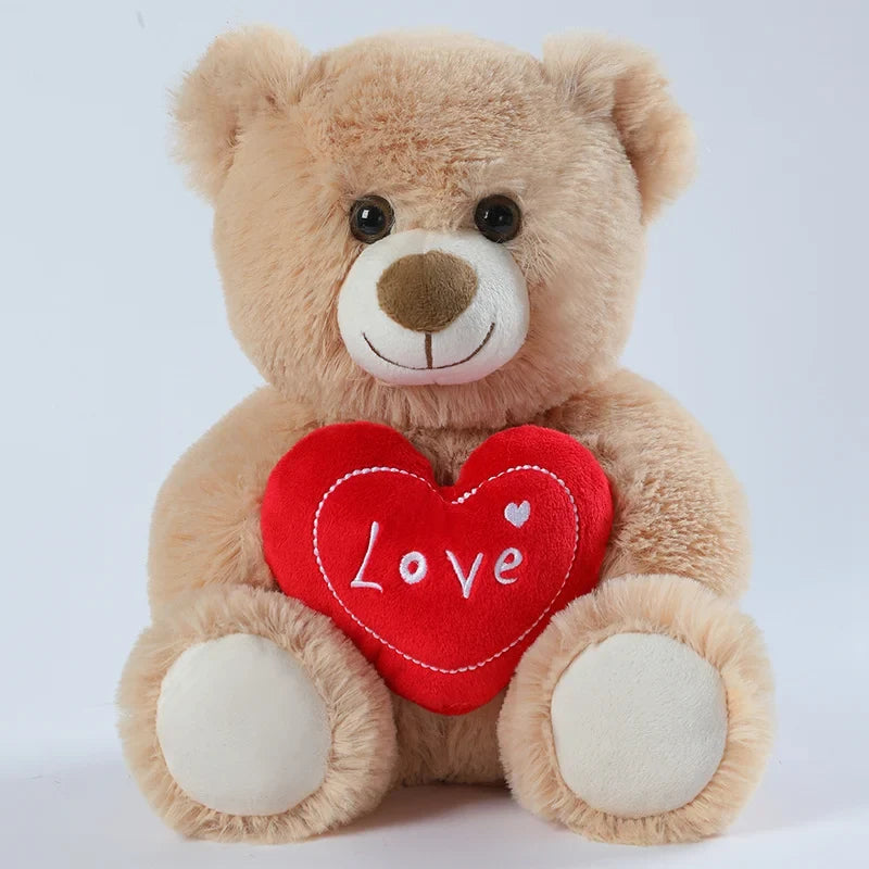 30cm Valentine’s Day Plush Toy, Cute Love Dog & Bear Soft Stuffed Animal Gift Teddy
