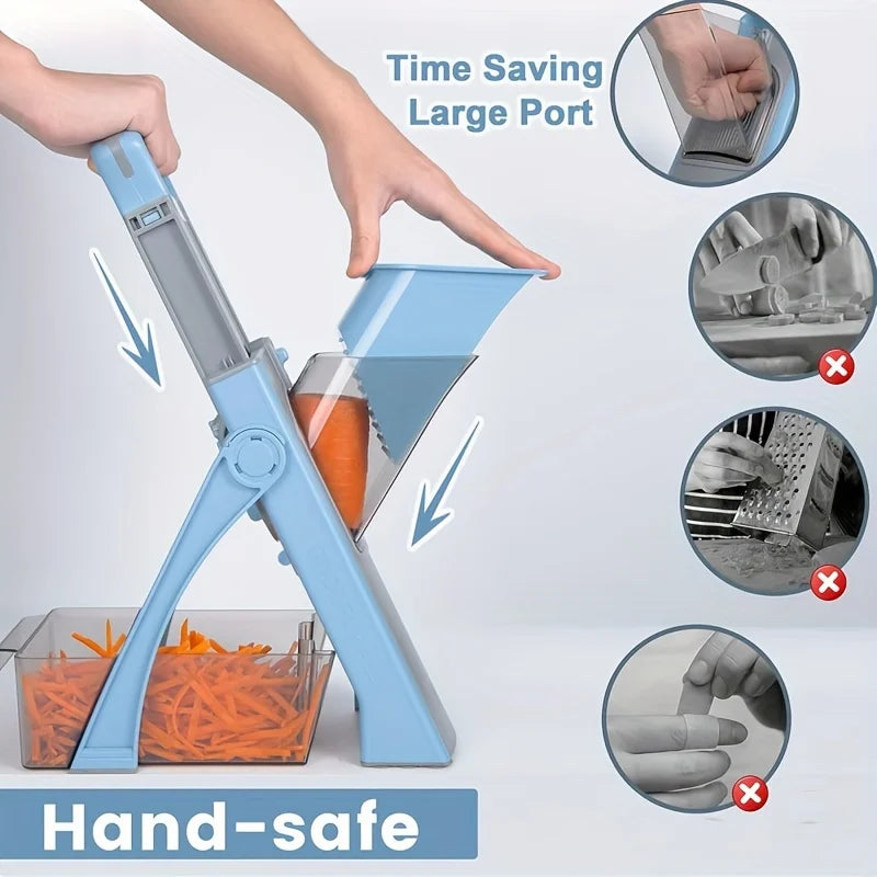 Vegetable Slicer Adjustable Veg Chopper with 4 Cutting Modes Kitchen Tool Dicer